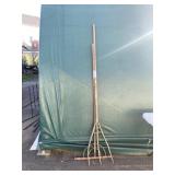 Vtg. Wooden Rake & Pitch Fork