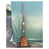 Vtg. Wooden Shovel & Rake