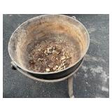 Vtg. Butcher Kettle on Stand