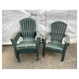 (4) Plastic Adirondack Style Chairs