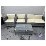 Modern Plastic Wicker Patio Set
