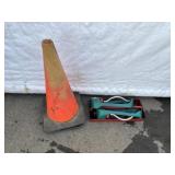 (2) Traffic Cones, Garden Sprinklers