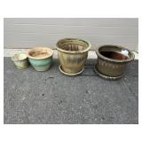 (4) Ceramic Planters