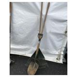 Leaf Rake, Pitch Fork, Dirt Shovel