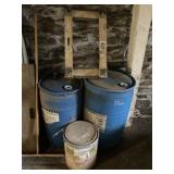 (2) Poly Drums with Moving Dolly