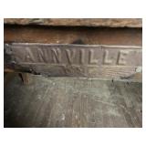 Primitive Stamped Steel "Annville" Sign