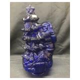 Cobalt Santa with Christmas Tree Lamp Shade