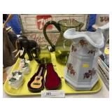 Lusterware and Art Glass Pitchers