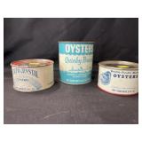 (3) Vintage Oyster Tins
