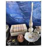 Decorative Porcelain with Marble Bureau Box