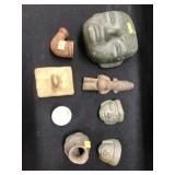 South American Pottery and Stone Carved Pieces