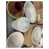 Longaberger Pottery Bread Plates & Serving Pieces
