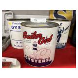 (3) 1 Gallon Oyster Cans