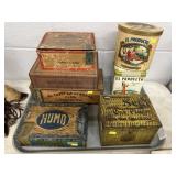 Cigar Boxes with Tobacco Tins