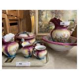 Dresden Porcelain Pitcher and Bowl Set