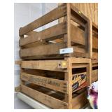 (4) Wooden Fruit Crates