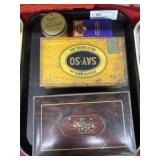 Tin Cigar Boxes with Tea Tin