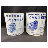 (2) 1 Gallon Oyster Cans