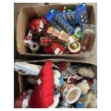 (2) Boxes of Christmas Ornaments and Decor