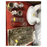 Hen On Nest, Candy Containers, Glass Prisms