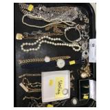 Sterling Silver Ring with Costume Jewelry