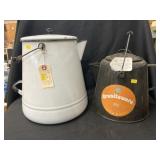 (2) Enamelware Coffee Pots