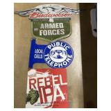 (3) Contemporary Tin Signs