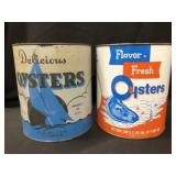 (2) 1 Gallon Oyster Cans