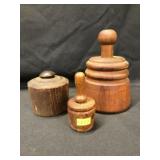 (3) Wooden Butter Prints