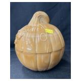 Longaberger Glass Pumpkin Canister