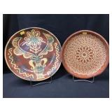 Jeff White Huber Haus Redware Plates