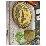 Jeff White Redware Plate with Refrigerator Dish