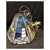 Slag Glass Hanging Light