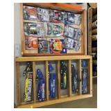 (2) Crafted Showcases with Nascar Collectibles