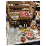 Fruit Crates, Mantel Clock, Pattern Glass