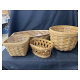 (4) Longaberger Baskets