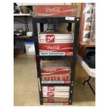 Coca-Cola Display Shelf & 9 Wooden Beverage Crates