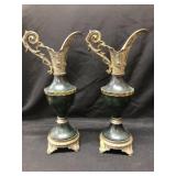 (2) Gilt Plated Ewers