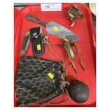 Sterling Handled Cake Server, Pocket Knife, Purse