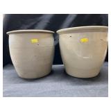 (2) Stoneware Storage Crocks