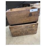 (2) Wooden Shipping Crates