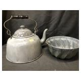 Gray Agate Teapot with Fold Mold