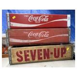 (3) Wooden Beverage Crates