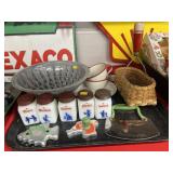 Vintage Spice Canisters with Kitchenwares