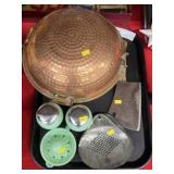 Copper Roaster, Meat Cleaver and Jadeite