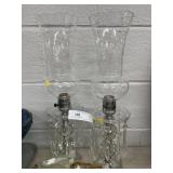 (2) Electric Mantel Lusters with Prisms