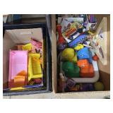 Large Doll House with 2 Boxes of Toys