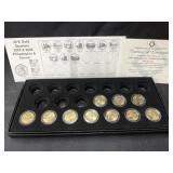 (10) Gold Plated State Quarters