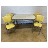 5 Pc. Chrome Breakfast Set with Vinyl Upholstered