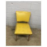 Mid Century Leather Upholstered Side Chair